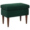 vidaXL Pouf Vert fonc&eacute; 55 x 35 x 41 cm Velours