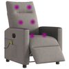 vidaXL Fauteuil de massage inclinable &eacute;lectrique Taupe Tissu