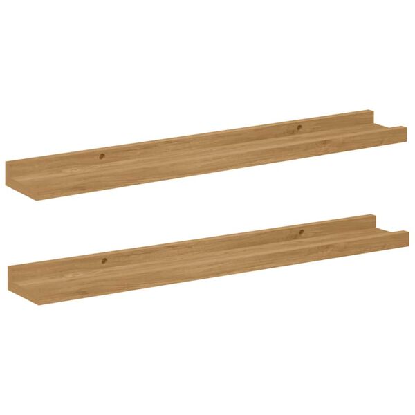 vidaXL &Eacute;tag&egrave;re Murale 2 pcs Marron 60 x 9 x 3 cm Bois d'ing&eacute;nierie