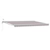 vidaXL Auvent r&eacute;tractable &eacute;lectrique Gris clair et blanc 4,5 &times; 3 m