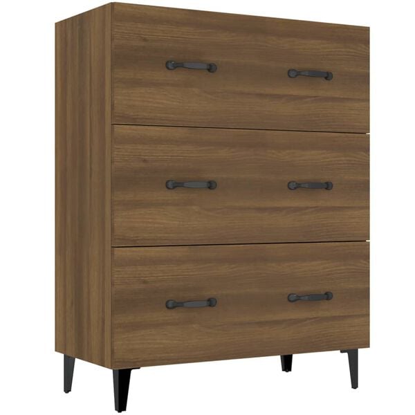 vidaXL Buffet chêne marron 69,5x34x90 cm bois d'ingénierie