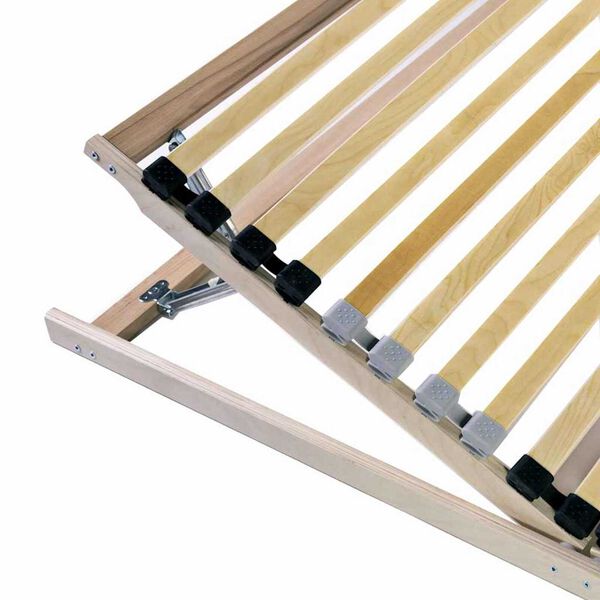 vidaXL Sommier à lattes Marron 70 x 190 cm Bois de hêtre massif