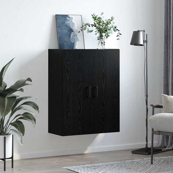 vidaXL Meuble mural Chêne noir 69,5 x 34 x 90 cm Bois d'ingénierie