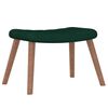 vidaXL Chaise &agrave; bascule avec repose-pied Vert fonc&eacute; Velours