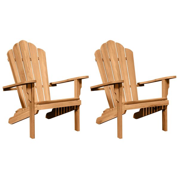 vidaXL Chaises Adirondack de jardin 2 pcs Marron 77 x 78 x 95 cm