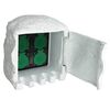 vidaXL 4 prises de jardin &eacute;tanches R&eacute;sine Blanc