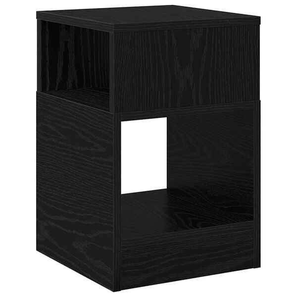 vidaXL Table d'appoint Ch&ecirc;ne noir 30,5 x 30 x 45 cm Bois d'ing&eacute;nierie