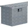 vidaXL Bo&icirc;te en aluminium 70 x 24 x 42 cm Trap&eacute;zo&iuml;dal Argent&eacute;