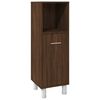 vidaXL Ensemble d'armoires de salle de bain 3 pcs ch&ecirc;ne marron