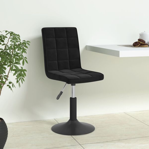 vidaXL Chaises pivotantes &agrave; manger lot de 4 noir velours