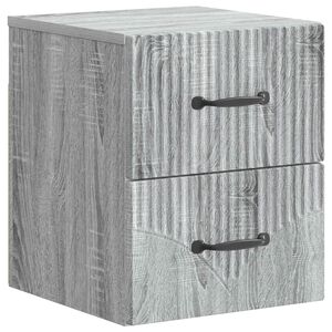 vidaXL Cabinet de chevet mural Sonoma gris 34,5 x 33 x 40 cm