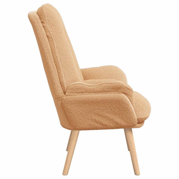 vidaXL fauteuil Beige 69 x 74 x 93 cm Tissu Sherpa