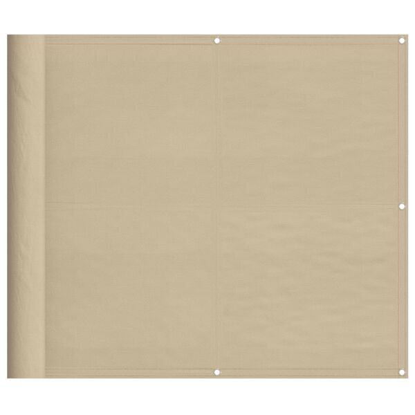 vidaXL &Eacute;cran de balcon beige 90x1000 cm 100% polyester oxford