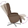 vidaXL Fauteuil inclinable de massage avec repose-pieds marron tissu