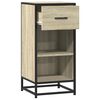 vidaXL Buffet ch&ecirc;ne sonoma 35,5x35x76 cm bois d'ing&eacute;nierie et m&eacute;tal