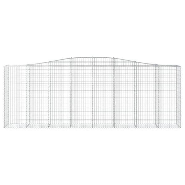 vidaXL Paniers &agrave; gabions arqu&eacute;s 8 pcs 400x50x140/160 cm Fer galvanis&eacute;