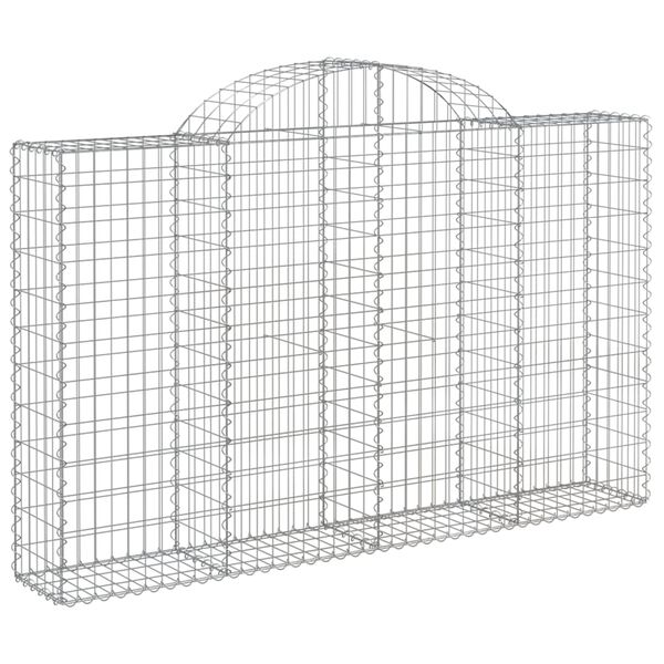 vidaXL Paniers &agrave; gabions arqu&eacute;s 13 pcs 200x30x120/140 cm Fer galvanis&eacute;