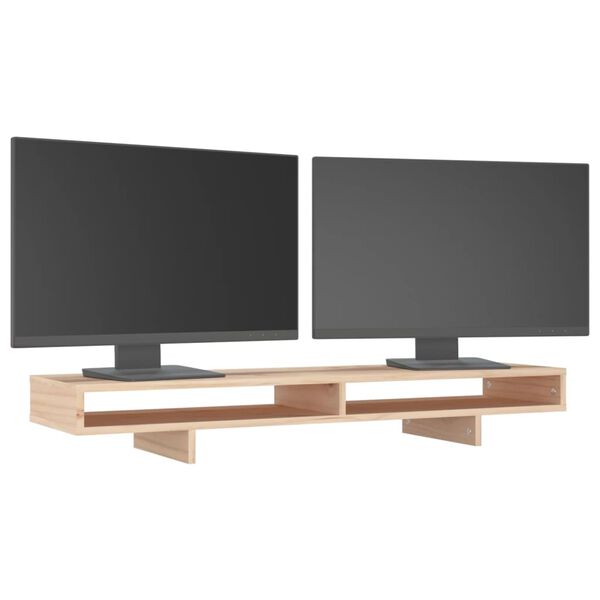 vidaXL Support pour moniteur 100x27x14 cm Bois de pin solide