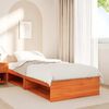 vidaXL Lit de jour avec matelas cire marron 100x200 cm bois pin massif
