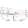 vidaXL Cadre de lit sans matelas 120x200 cm bois massif