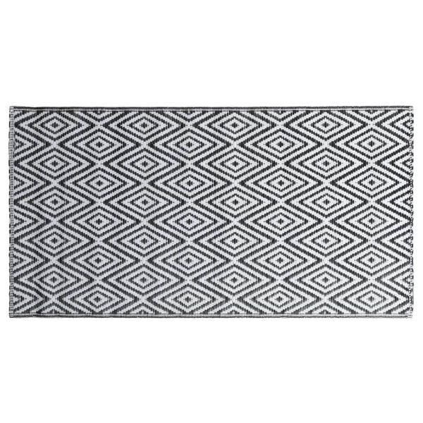 vidaXL Tapis d'extérieur ARAKIL Blanc et noir 190x290 cm PP