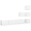 vidaXL Ensemble de meuble TV 6 pcs Blanc Bois d'ingénierie