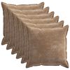 vidaXL Housse de coussin 6 pc HOUTEN Marron 55 x 55 cm Tissu Chenille