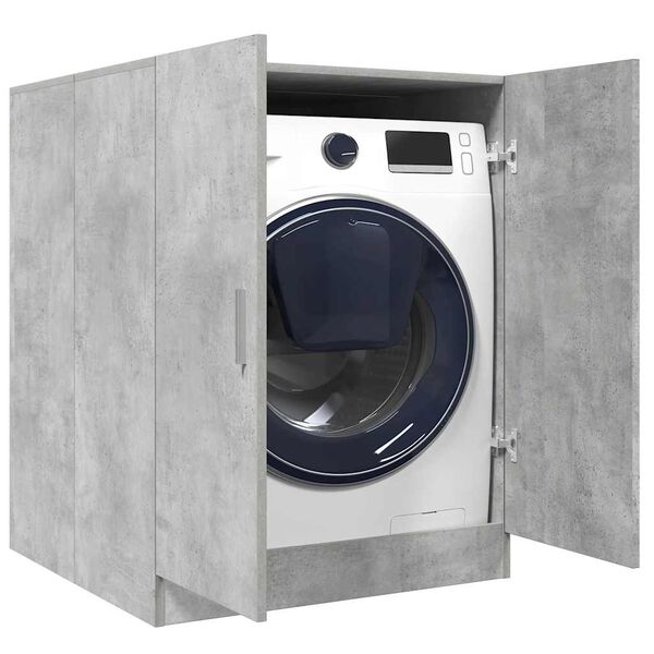 vidaXL Meuble pour machine &agrave; laver Gris b&eacute;ton 71x71,5x91,5 cm