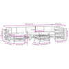 vidaXL Salon de jardin 8 pcs avec coussins bois massif douglas