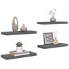 vidaXL Étagère murale flottante 4 pcs Gris brillant 60x23,5x3,8 cm MDF
