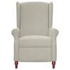 vidaXL Fauteuil de massage inclinable gris clair microfibre