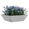 vidaXL Cache-pot de jardin Argent 50 x 50 x 15 cm Acier inoxydable