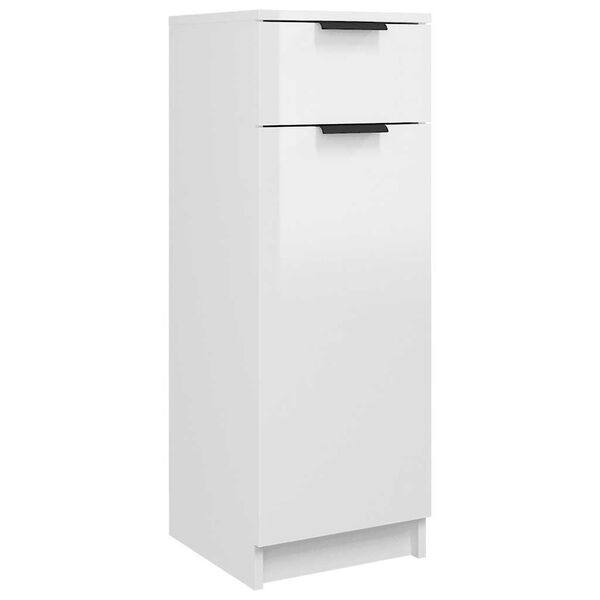 vidaXL Armoire de salle de bain blanc brillant 32x33,5x90 cm