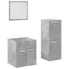 vidaXL Ensemble de meubles de salle de bain 3 pcs gris b&eacute;ton