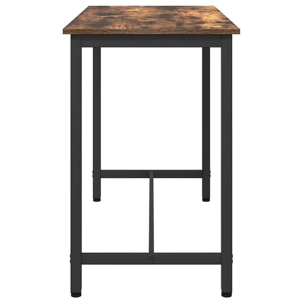 vidaXL table Ch&ecirc;ne fum&eacute; 100 x 50 x 76,5 cm Bois d'ing&eacute;nierie et acier