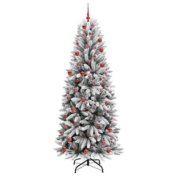 vidaXL Sapin de No&euml;l artificiel avec 300 LED avec support Blanc 210 cm