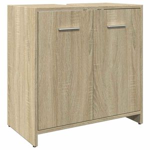 vidaXL Armoire lavabo de salle de bain ch&ecirc;ne sonoma 60x33x60 cm