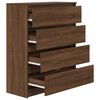 vidaXL Buffet chêne marron 80x35x99 cm bois d'ingénierie