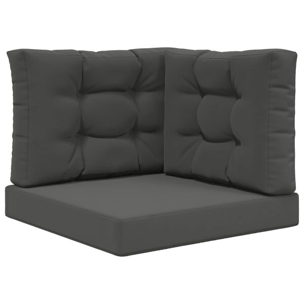 vidaXL Coussin de canap&eacute; d'ext&eacute;rieur 3 pcs Anthracite Polyester