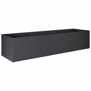 vidaXL Cache-pot de jardin Noir 280 x 80 x 60 cm Acier lamin&eacute; &agrave; froid
