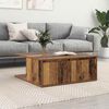 vidaXL Table basse Vieux bois 80 x 80 x 31 cm Bois d'ing&eacute;nierie