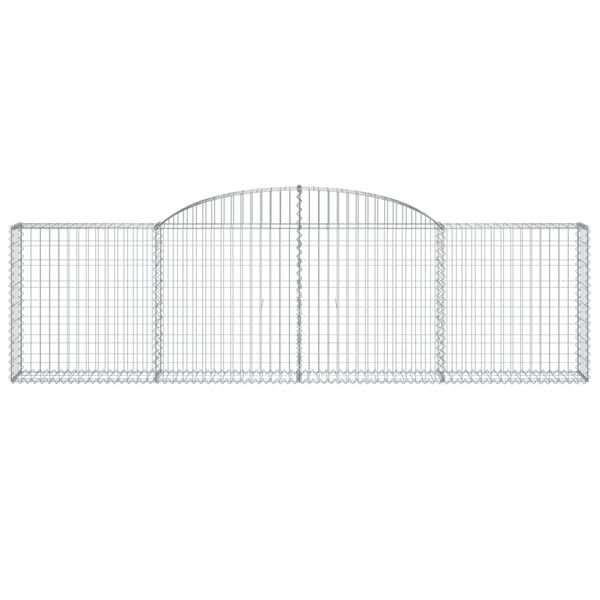 vidaXL Panier de gabions arqué 300x30x80/100 cm Fer galvanisé