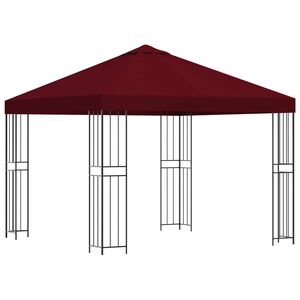 vidaXL Pavillon 3 x 3 m Bordeaux Polyester et Acier 190 gsm