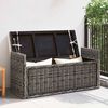 vidaXL Banc de rangement Noir Blanchi 110 x 40 x 50 cm Rotin