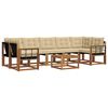 vidaXL Ensemble de canap&eacute;s d'ext&eacute;rieur 8 pc Naturel et Beige