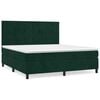 vidaXL Sommier &agrave; lattes de lit et matelas Vert fonc&eacute; 180x200cm Velours