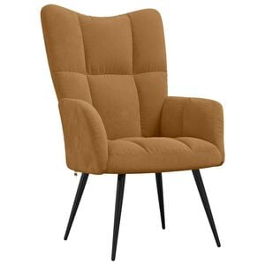 vidaXL Chaise de relaxation Marron Velours