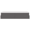 VidaXL Cadre de lit ottoman avec matelas gris 90x190 cm similicuir