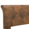 vidaXL Cadre de lit sans matelas marron similicuir daim 100x200 cm