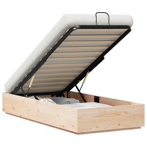 vidaXL Cadre de lit ottoman avec rangement Naturel 75 x 190 cm